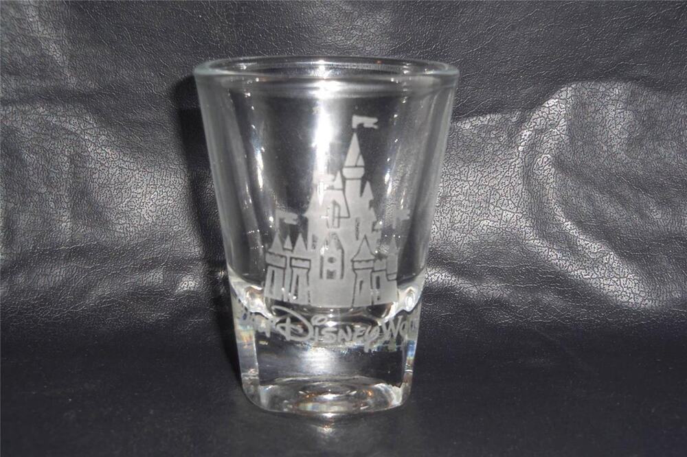 Walt Disney World Castle Oceans Thailand Souvenir Shot Glass Liqueur -081407